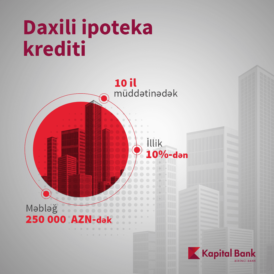 Kapital Bank daxili ipoteka krediti